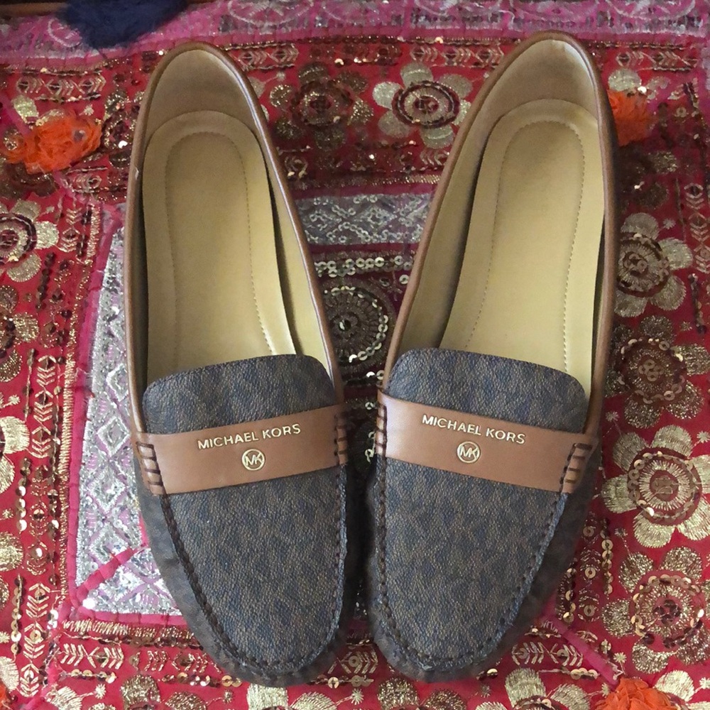 Michael Kors Brown and Blue Loafers